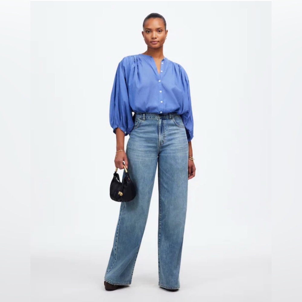 Madewell Curvy Superwide-Leg Jeans in Billings Wash: Airy Denim Edition Size 31